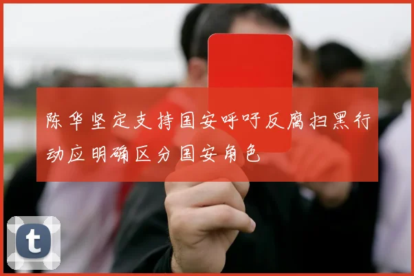 陈华坚定支持国安呼吁反腐扫黑行动应明确区分国安角色